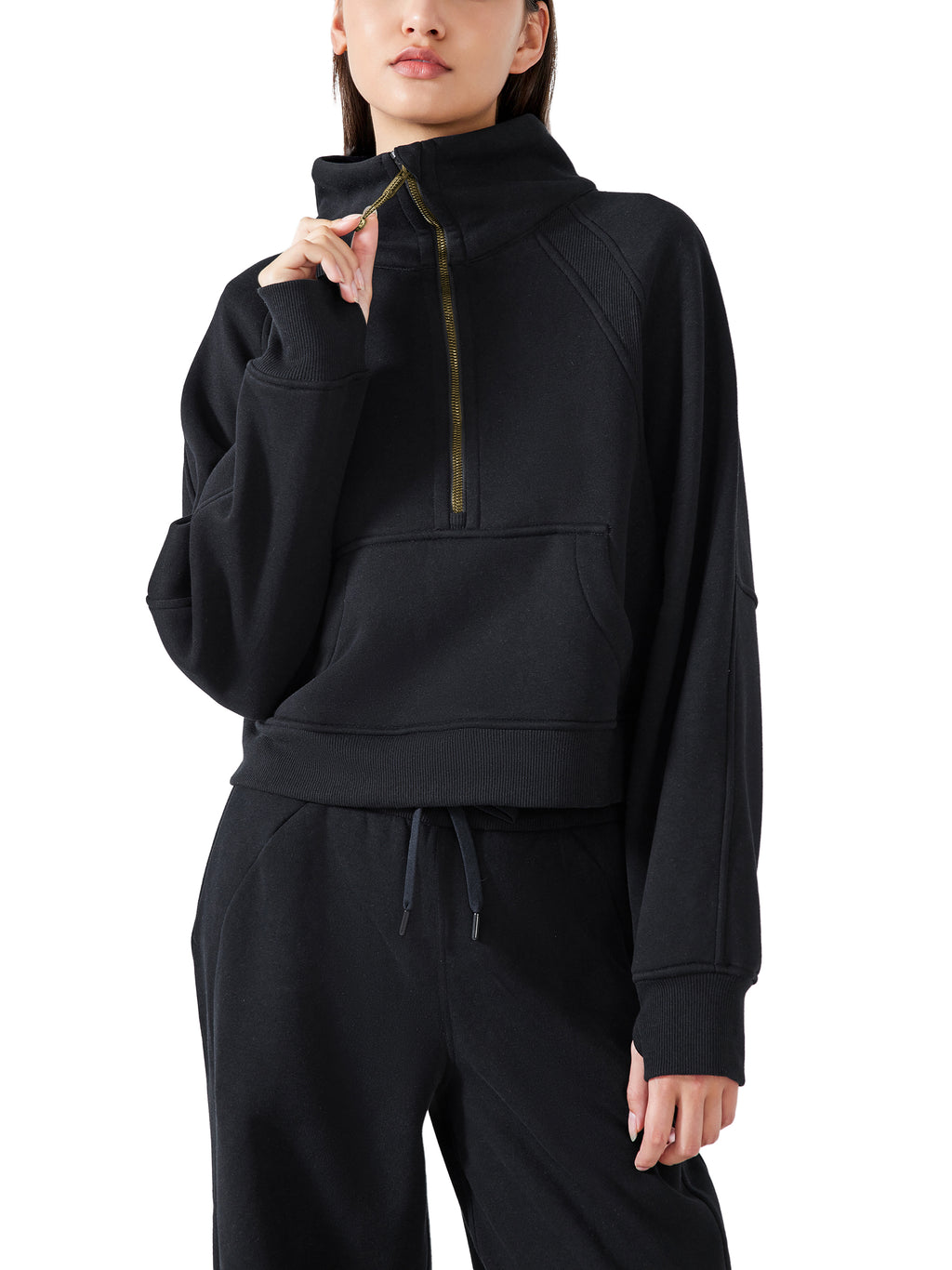 Half-Zip Crop